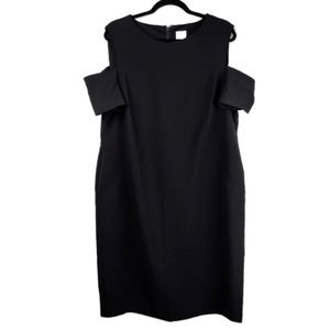 CHICO'S Black Cold Shoulder Solid Dress XL